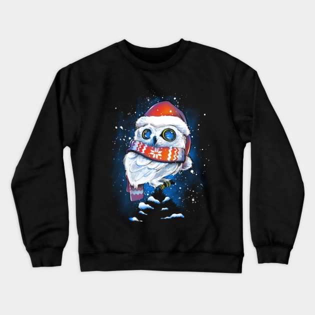 Christmas Owl Crewneck Sweatshirt by alemaglia